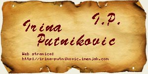 Irina Putniković vizit kartica